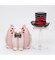 Ceramic Valentine Themed Whiskered Cat Chocolate Candy Jar, Gift for Her, Galentine's Day Gift, Valentine’s Day Décor, Romantic Décor